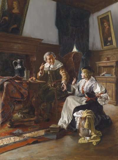 The Venial Smoking by Franz Xaver Schmid Breitenbach